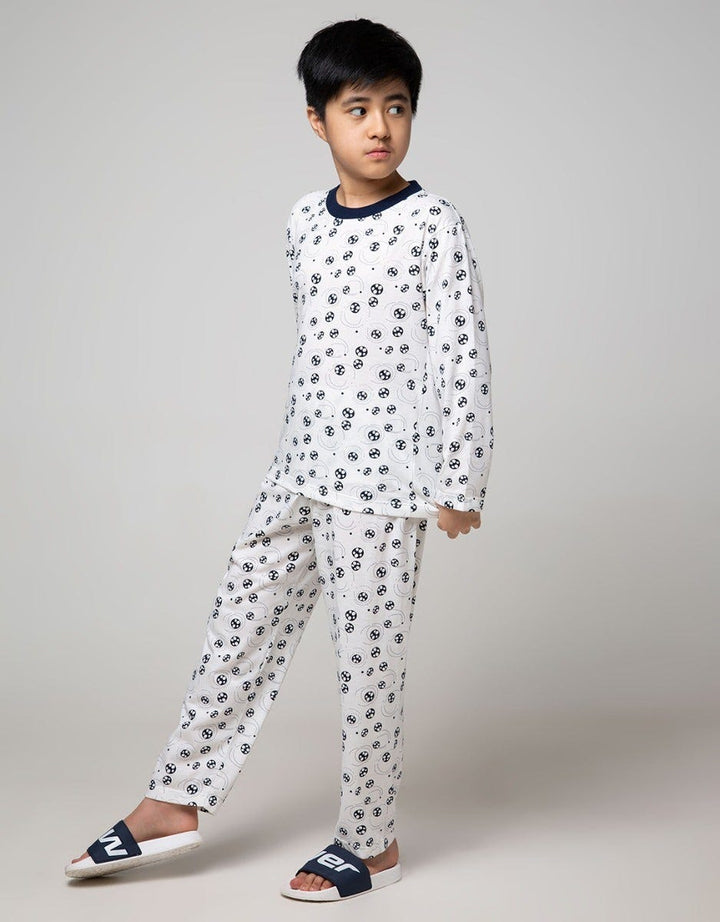 Kidz Too Top - Bottom Pajama Set Long Sleeve Long Pants Fullprint Bubble