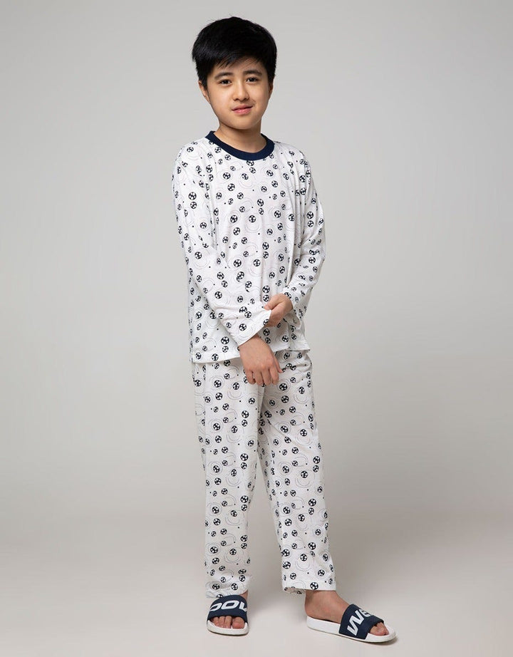 Kidz Too Top - Bottom Pajama Set Long Sleeve Long Pants Fullprint Bubble
