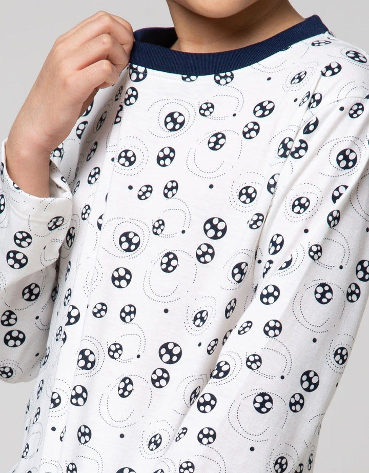 Kidz Too Top - Bottom Pajama Set Long Sleeve Long Pants Fullprint Bubble