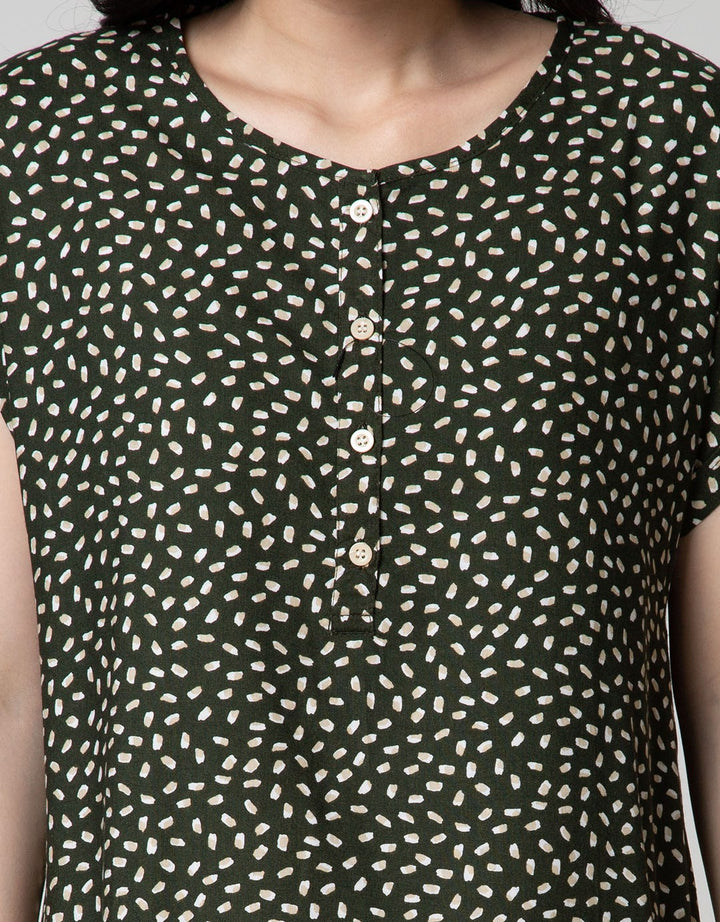 St. Yves Sleepwear Short Sleeve Midi Dress