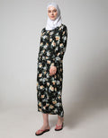 St. Yves Ls Maxi Dress Dark Cleome