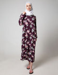 St. Yves Ls Maxi Dress Dark Cleome
