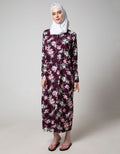 St. Yves Ls Maxi Dress Dark Cleome
