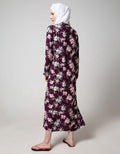 St. Yves Ls Maxi Dress Dark Cleome