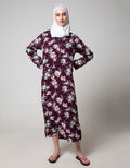 St. Yves Ls Maxi Dress Dark Cleome