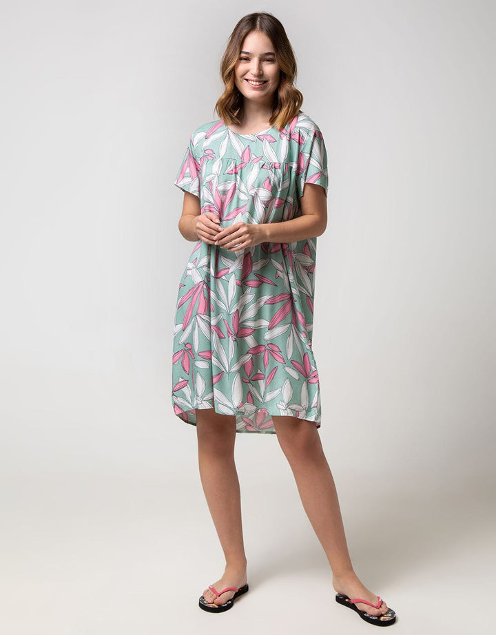St. Yves Short Sleeve Midi Dress Art Champora