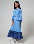 Kidz Too Long Sleeve Maxi DreShort Sleeve Bamus Doby Susun Ikat Pinggang
