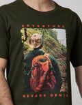 Nevada Men Denim Short Sleeve T-Shirt Print Adventure
