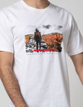Nevada Men Denim Short Sleeve T-Shirt Print Adventure