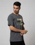 Nevada Men Denim Short Sleeve T-Shirt Print Adventure