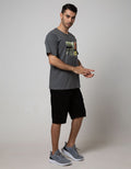Nevada Men Denim Short Sleeve T-Shirt Print Adventure