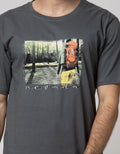 Nevada Men Denim Short Sleeve T-Shirt Print Adventure