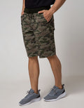 Nevada Short Pants Woven With Rib Manset Waist Print Army