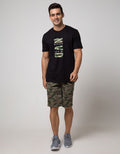 Nevada Short Pants Woven With Rib Manset Waist Print Army
