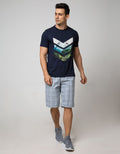 Nevada Short Pants Ds Rib Print Abstract Check Men