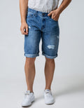 Nevada Short Pants Denim With Destroy