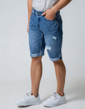 Nevada Short Pants Denim With Destroy