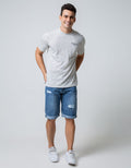 Nevada Short Pants Denim With Destroy