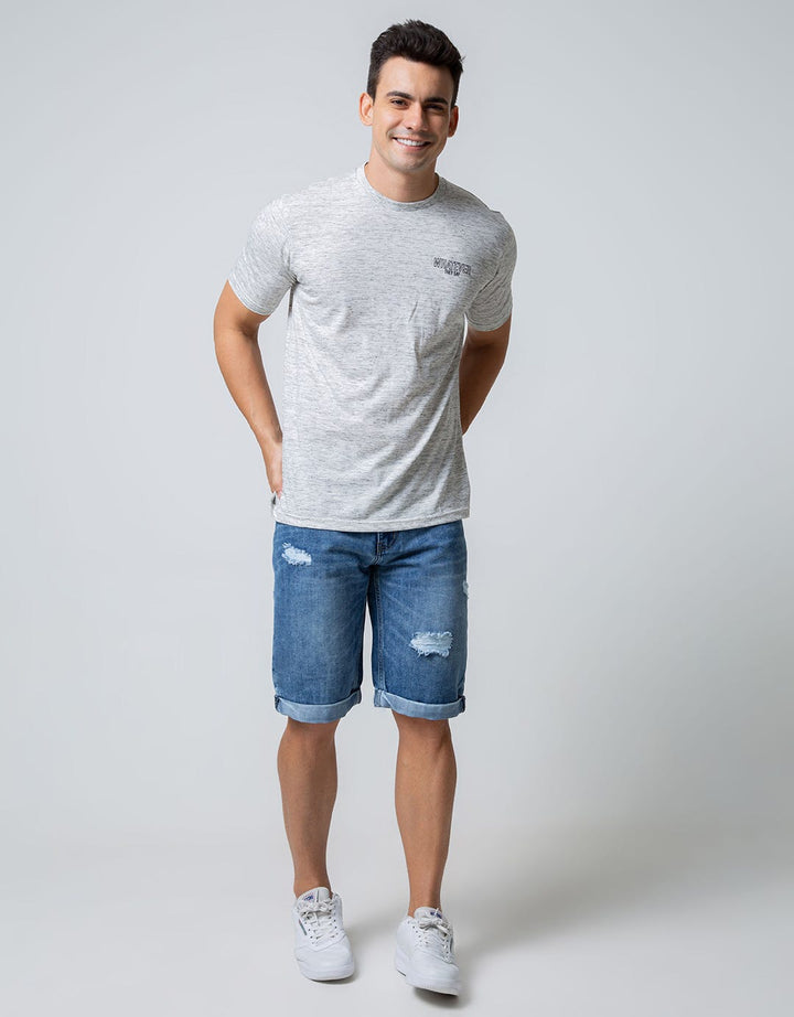 Nevada Short Pants Denim With Destroy