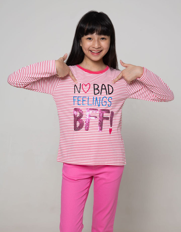 Nevada Kids Long Sleeve T-Shirt Top Single With Sequin Phone Whatever