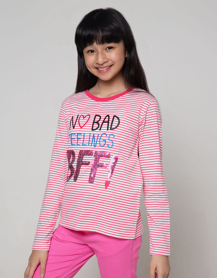 Nevada Kids Long Sleeve T-Shirt Top Single With Sequin Phone Whatever