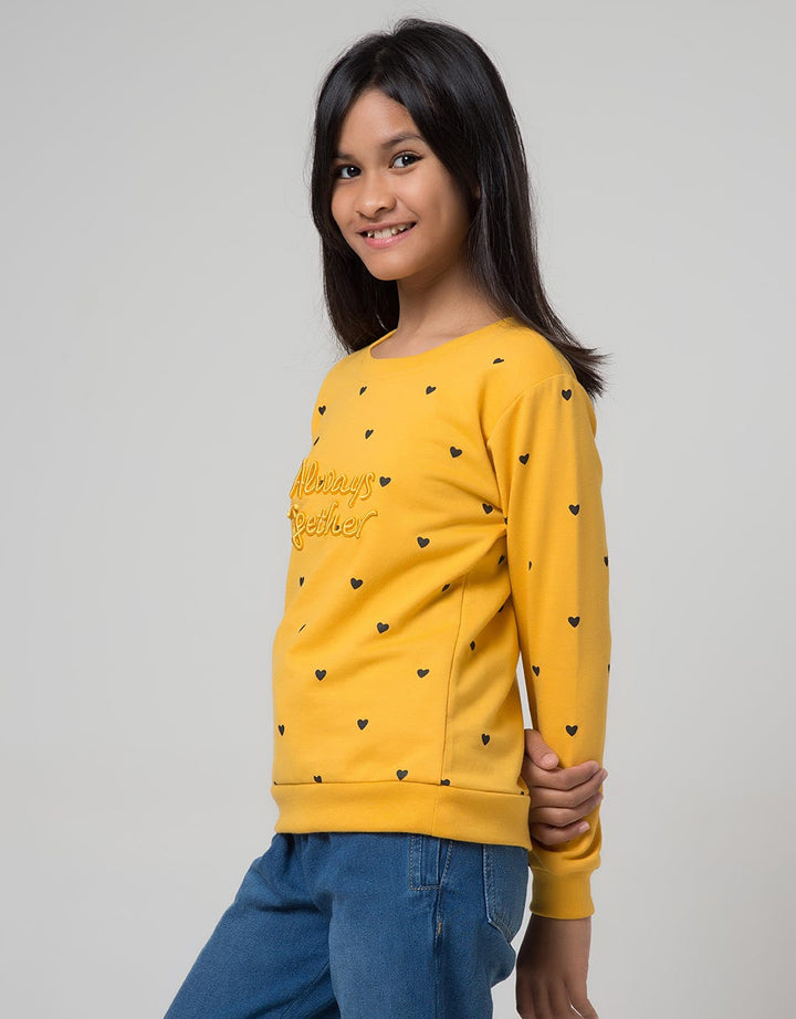 Nevada Kids Sweatshirt Yellow Bordir Always Together