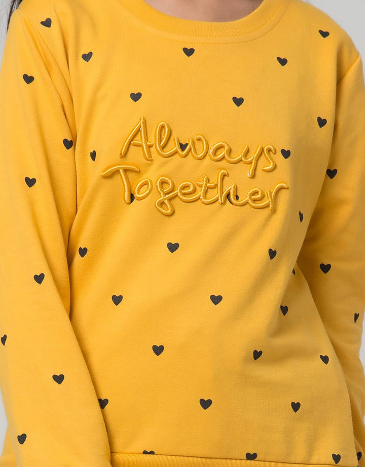 Nevada Kids Sweatshirt Yellow Bordir Always Together