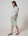 Nevada Short Sleeve Pajama Capri Say Meow