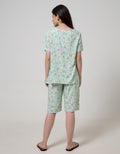 Nevada Short Sleeve Pajama Capri Say Meow