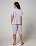 Nevada Short Sleeve Pajama Capri Say Meow