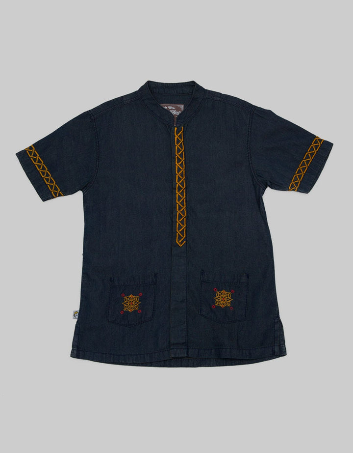 Pingu Kids Baju Koko Chambre Printing Lengan Pendek