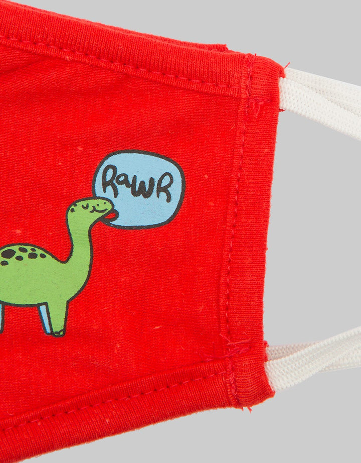 Little M Dino Print Boys Mask
