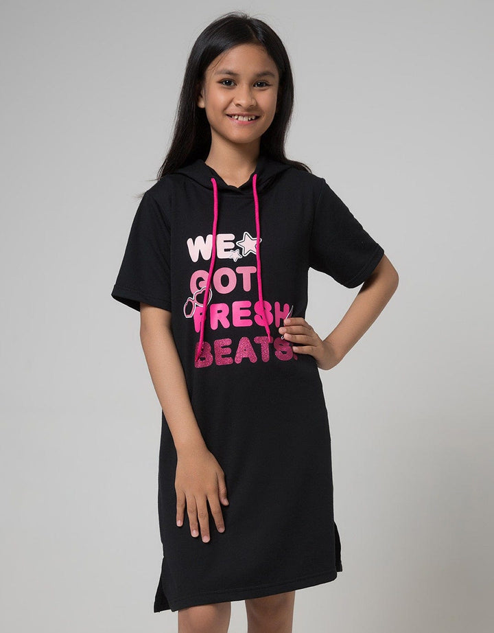 Nevada Kids Short Sleeve Midi Dress Hoodie Fress Beats Gasfresh