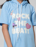 Nevada Kids Short Sleeve Midi Dress Hoodie Rock Beats Gasrock