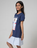 Nevada Kids Short Sleeve Midi Dress Sablon Girl Holiday Story