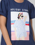 Nevada Kids Short Sleeve Midi Dress Sablon Girl Holiday Story