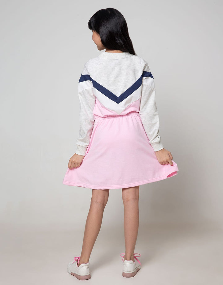 Nevada Long  Sleeve Midi Dress Cut And Sewn Smile