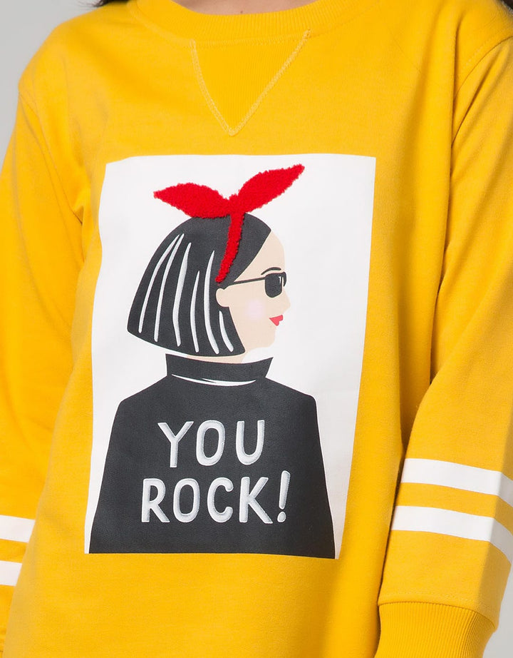 Nevada Long Sleeve Midi Dress Girl You Rock!