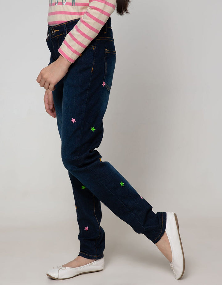 Nevada Kids Denim Long Pants Skinny Bordir Star
