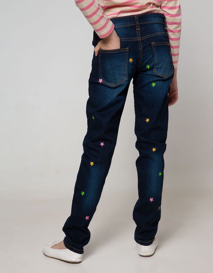 Nevada Kids Denim Long Pants Skinny Bordir Star