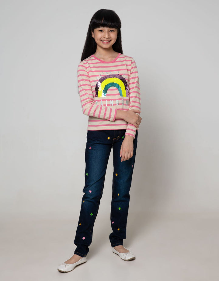 Nevada Kids Denim Long Pants Skinny Bordir Star
