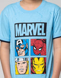 Marvel Avengers 4 Figure Print Marble T-Shirt