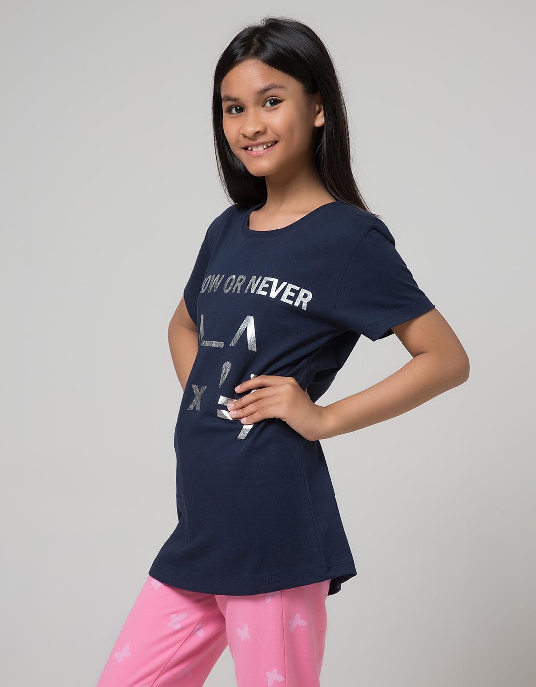 Nevada Kids Short Sleeve Meow Or Never T-Shirt