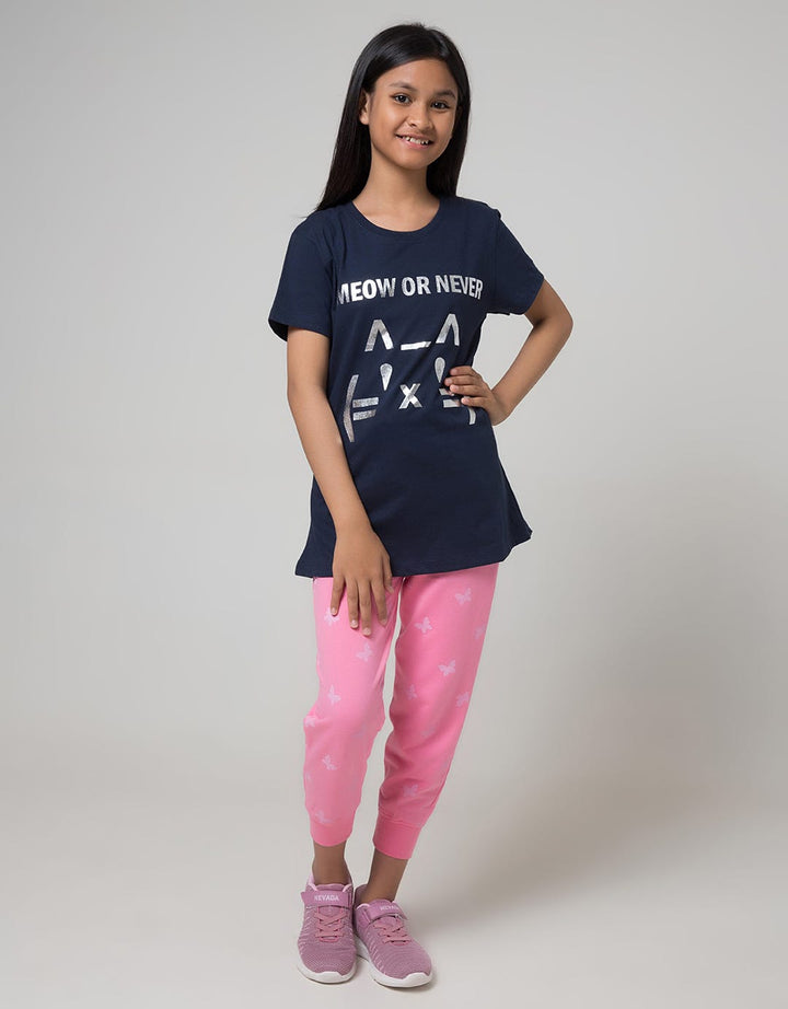 Nevada Kids Short Sleeve Meow Or Never T-Shirt