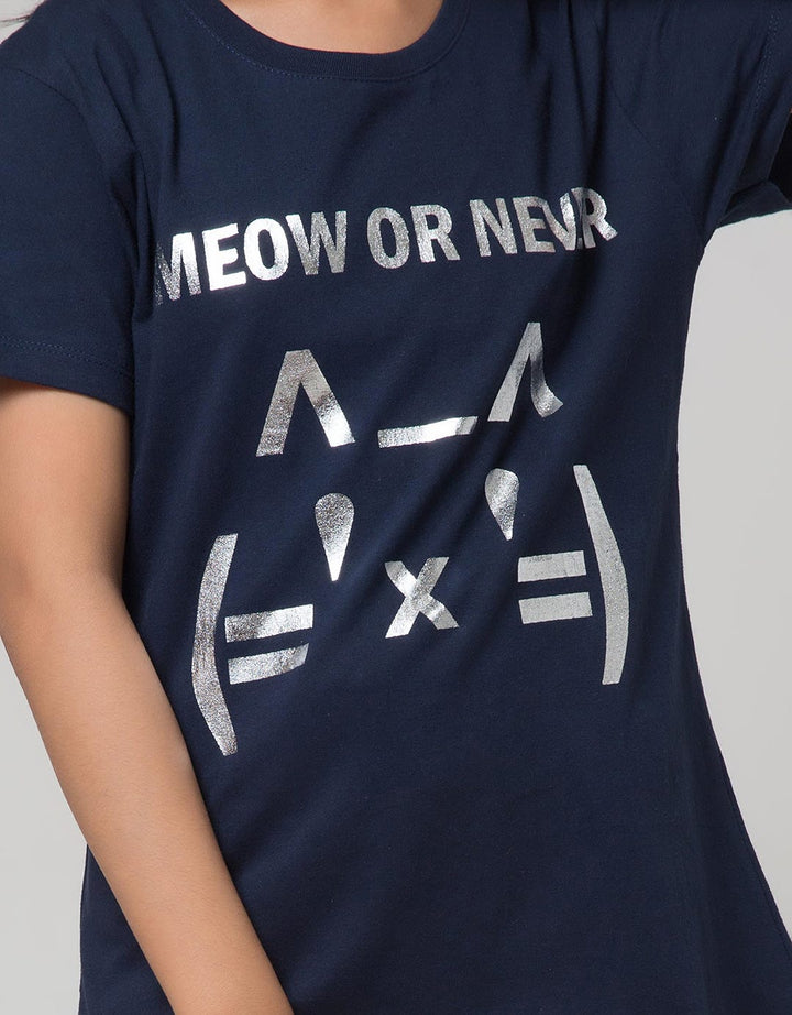 Nevada Kids Short Sleeve Meow Or Never T-Shirt