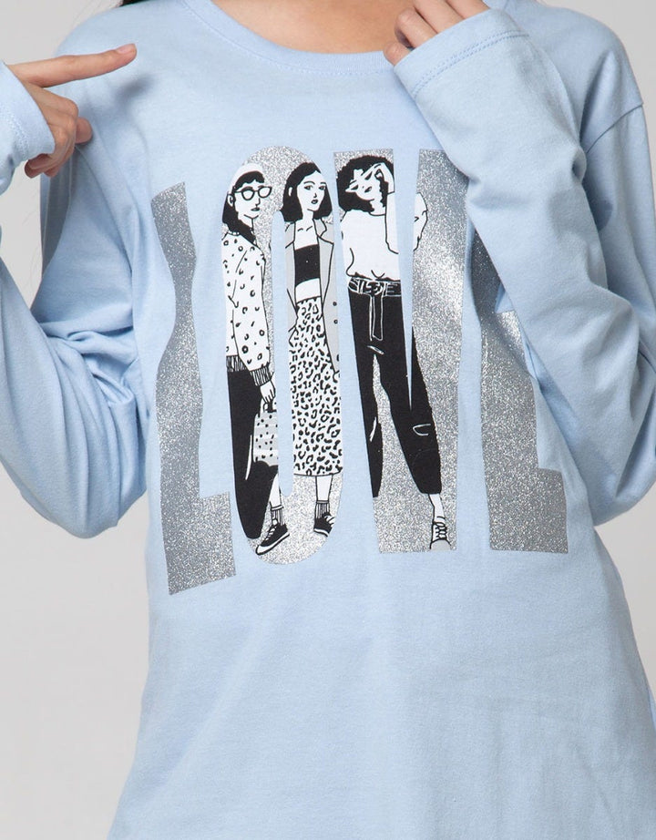 Nevada Kids Long Sleeve T-Shirt Prt Love Girls