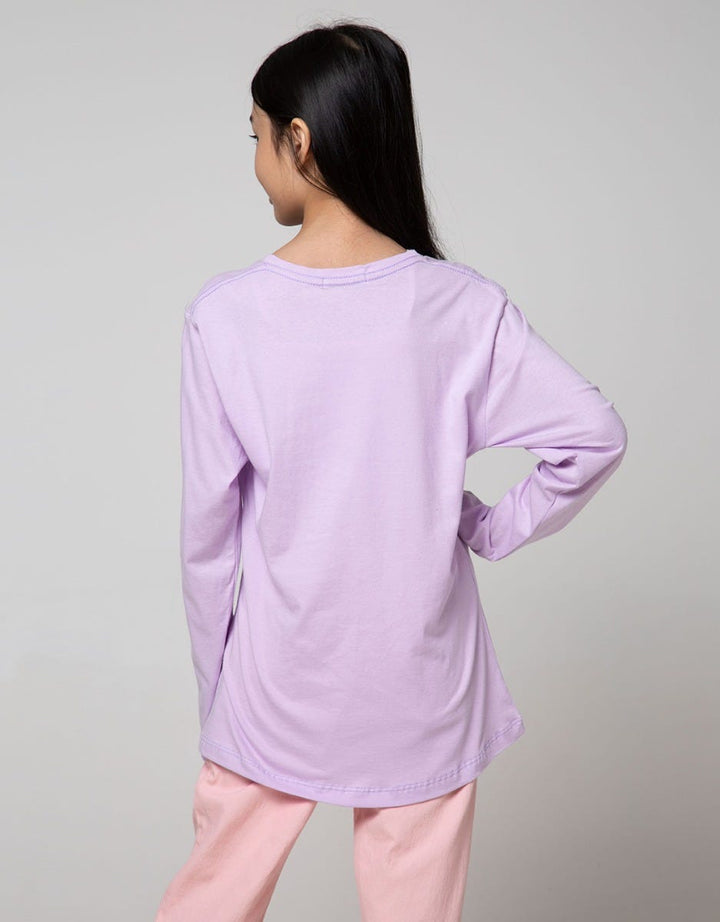 Nevada Kids Long Sleeve T-Shirt Hello Glitter Pink