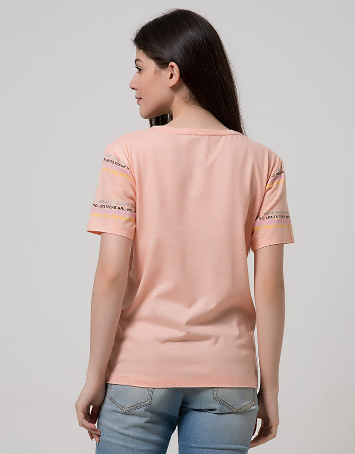 T Zone Short Sleeve T-Shirt Wording Non Raglan Sporty