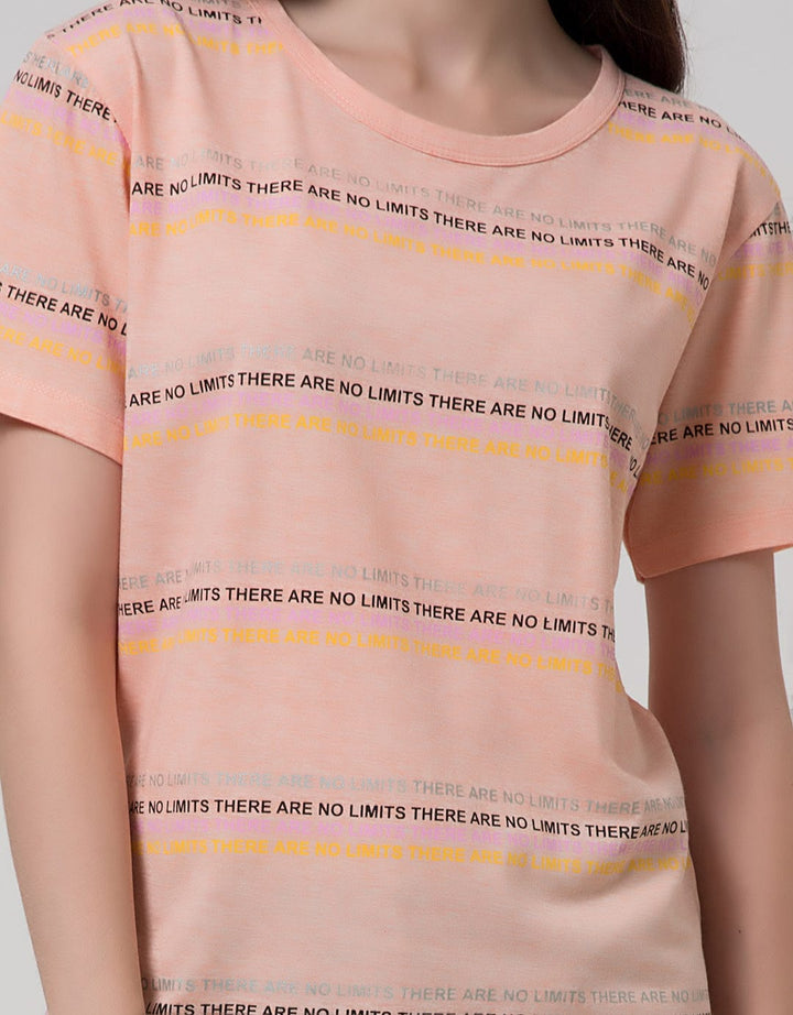 T Zone Short Sleeve T-Shirt Wording Non Raglan Sporty