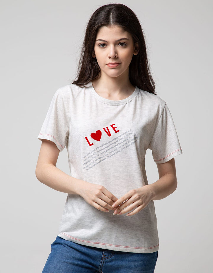 T Zone Short Sleeve T-Shirt Wording Non Raglan Sporty